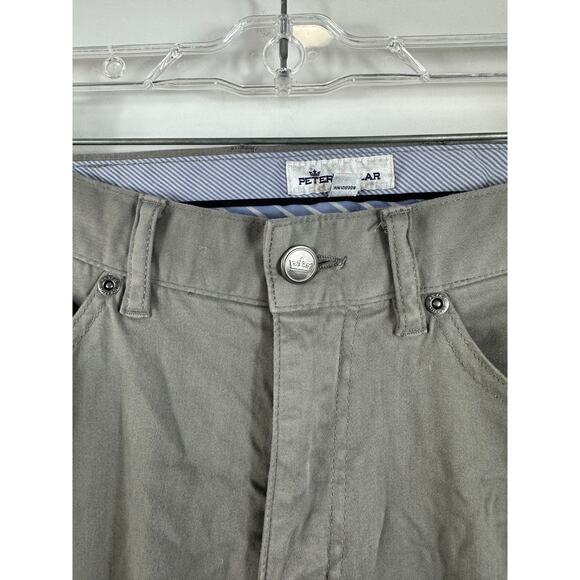 Peter Millar Signature Sateen Five Pocket Pant Grey Size 32 Golf Performance - Picture 7 of 9